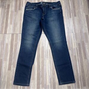 Mossimo Skinny Denim Jeans with Studded Pockets, Size 14